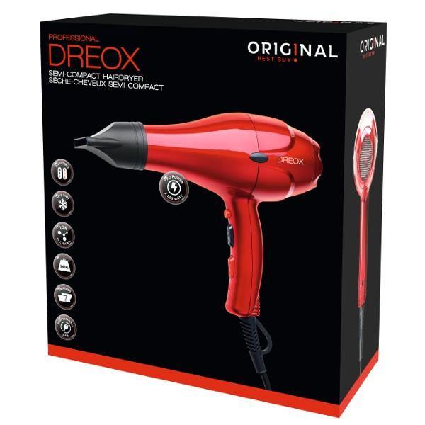 Hårfön Dreox Compact röd 2000 W AC