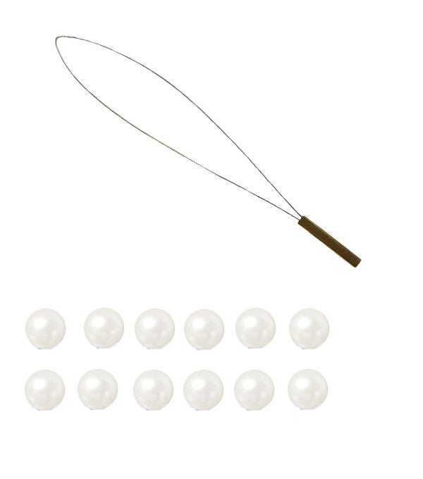 Hårdekoration hair piercing  12 st pärlor