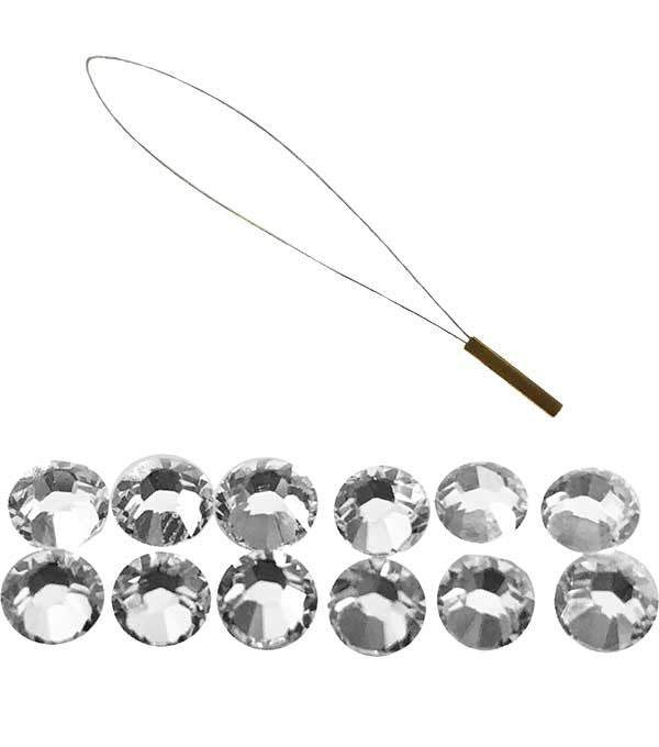 Hårdekoration hair piercing  12 st strass